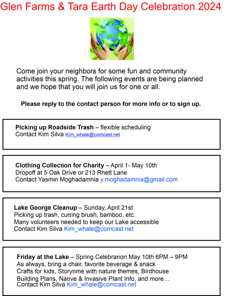 A flyer for the spring events.